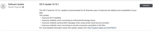 OS X 10.10.1 Обновление для Yosemite