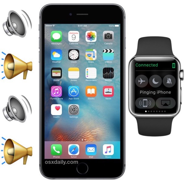 Ping iPhone с Apple Watch, чтобы найти неуместный iPhone