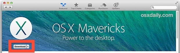 download os x mavericks installer without app store