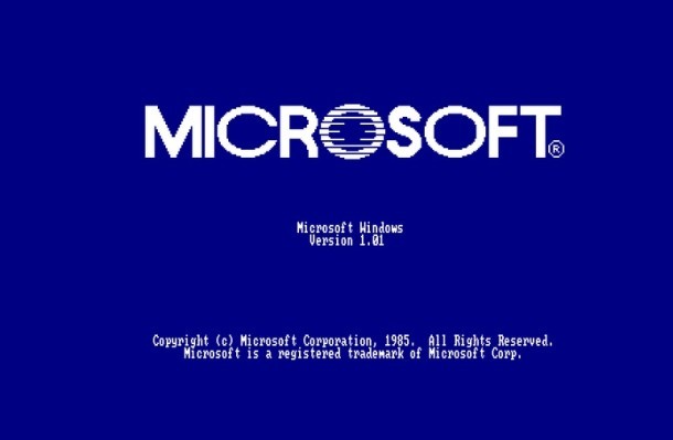 Экран загрузки Microsoft Windows 1.0
