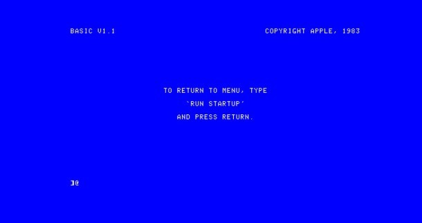 Экран загрузки Apple II