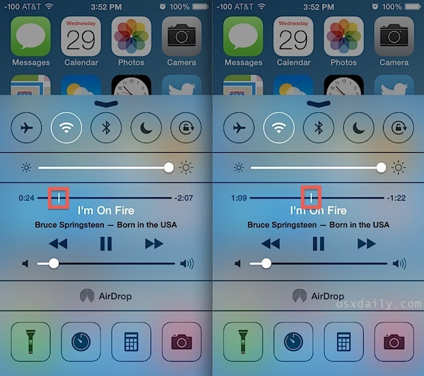 Очистка музыкальных и подкастных треков от Центра управления iOS
