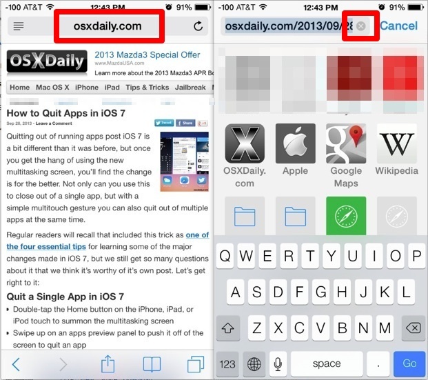Поиск текста на веб-страницах в Safari iOS 7