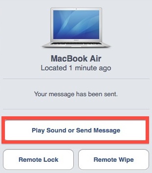 Отправить сообщение для Mac из iCloud