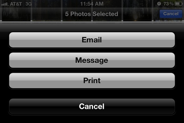 Отправить несколько снимков с iPhone или iPad
