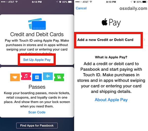 Настройка Apple Pay на iPhone