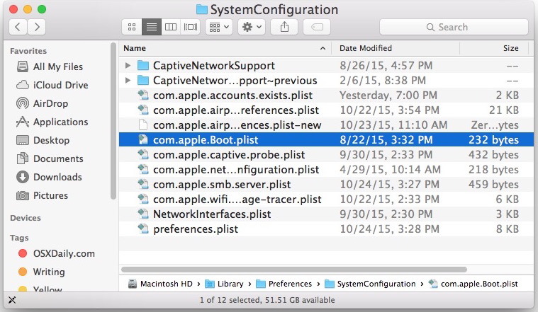 Полоса пути, видимая в Mac OS X Finder