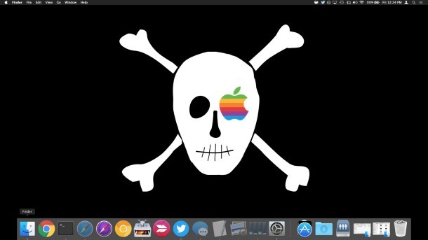 Mac Pirate Flag обои для рабочего стола ретро рабочий стол Mac