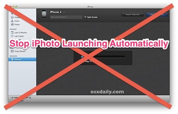Прекратить автоматическое открытие iPhoto