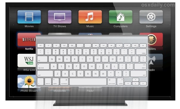 Используйте беспроводную клавиатуру с Apple TV