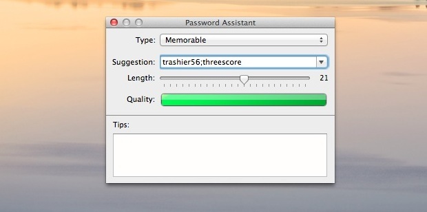 Создайте мощный, но незабываемый пароль прямо в Mac OS X