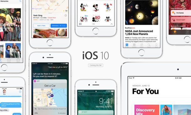 iOS 10 поддерживает широкий спектр аппаратных средств