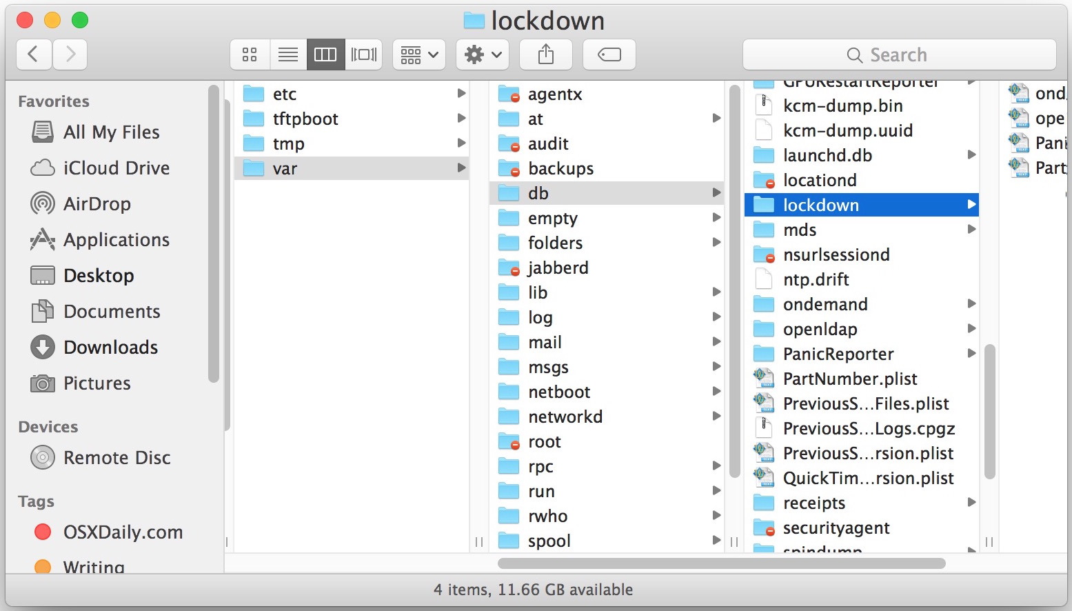 Каталог блокировки iOS с несколькими сертификатами iOS в файловой системе Mac OS X