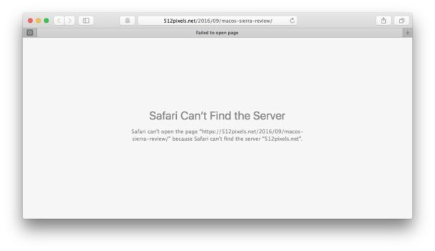 Safari can not find server не удалось открыть страницу macOS Sierra Safari network issue