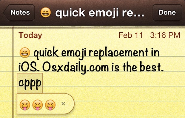Тип Emoji быстрее в iOS