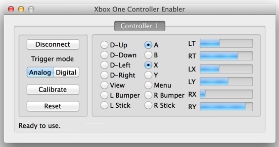 Xbox One Controller Enabler в Mac OS X