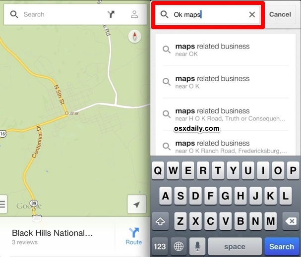Сохранить Карты Google для офлайн-использования
