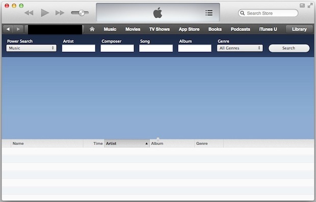 Поиск музыки в iTunes