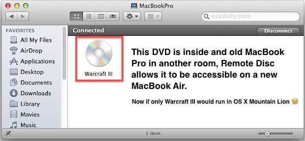 Совместное использование дискового диска между компьютерами Mac