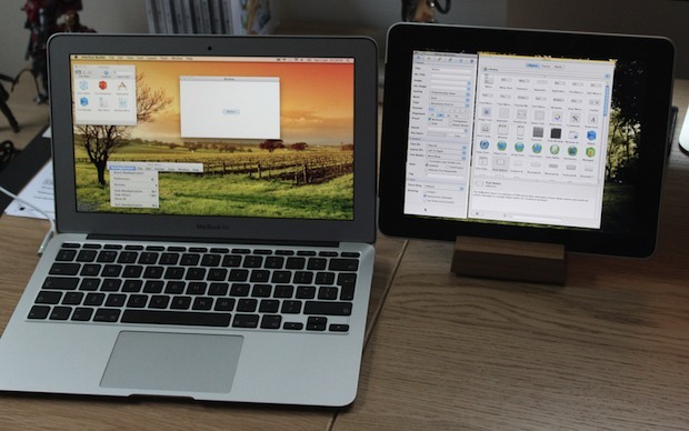 MacBook Air 11 с iPad с использованием AirDisplay
