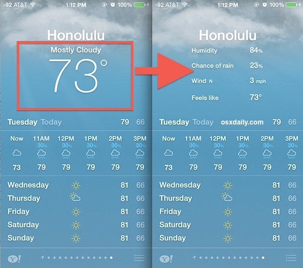 Получить расширенную информацию о погоде для iPhone