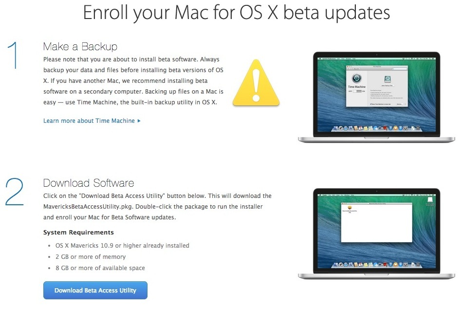 Записаться на программу Mac OS X Beta Seed