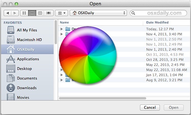 Замедленное открытие и сохранение диалогового окна в Mac OS X