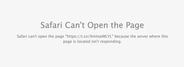 Ошибка Safari не может открыть страницу из коротких ссылок t.co, обходные пути, чтобы открыть ссылки в любом случае